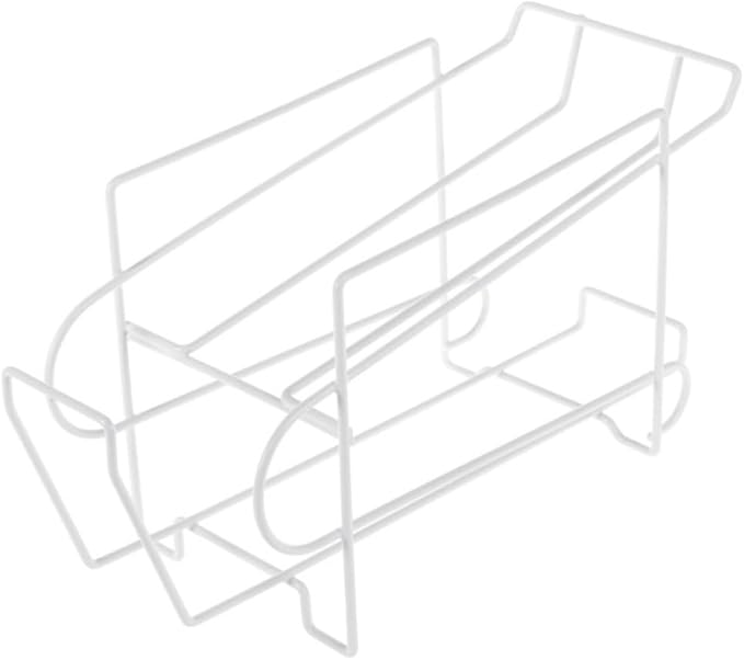1pc Automatic Coverage Rack White Can Storage Rack for Fridge Kitchen Bar Design Resistant for Spaces
