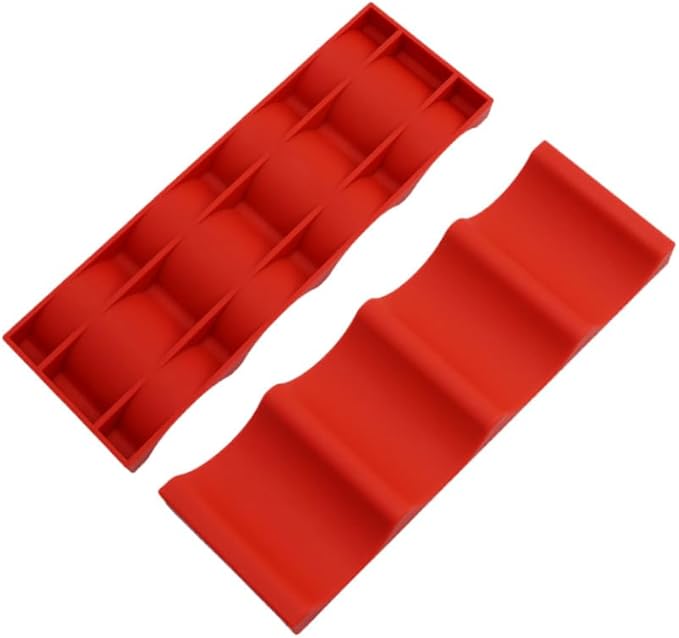 IMIKEYA Novelty Silicone Beer Bottle Mat Organizer Stacking Beverage Rack for Fridge Bar Picnic Easy to Clean Lightweight and Red Beer Holder for Cans and Bottles