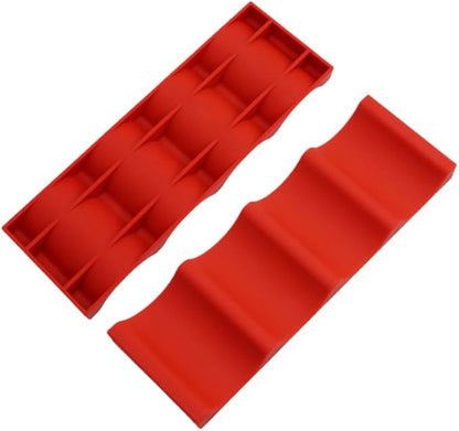 IMIKEYA Novelty Silicone Beer Bottle Mat Organizer Stacking Beverage Rack for Fridge Bar Picnic Easy to Clean Lightweight and Red Beer Holder for Cans and Bottles