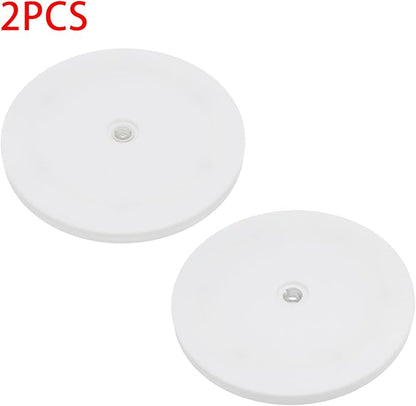 2 Pcs White 7 inch Acrylic Lazy Susan Rotating Turntable Organizer Bearings - Round Swivel Plate for Spice Rack, Table, Cake, Kitchen Pantry
