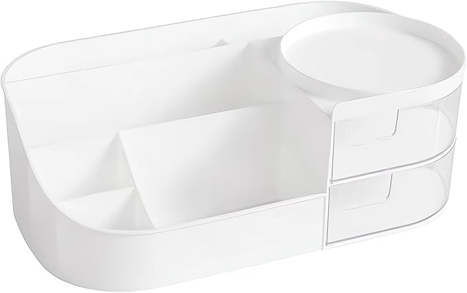 Makeup Storage Organizer with Drawer, Countertop Cosmetic Organizer for Vanity, Multi-purpose Cosmetic Storage Case Organizer for Dressing Table, Bedroom and Bathroom Countertop