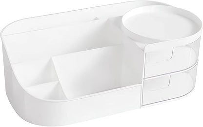 Makeup Storage Organizer with Drawer, Countertop Cosmetic Organizer for Vanity, Multi-purpose Cosmetic Storage Case Organizer for Dressing Table, Bedroom and Bathroom Countertop