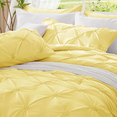 BEDELITE Queen Comforter Set Light Yellow,Fluffy & Soft Comforter - Image 6