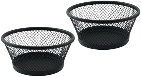 XGNG 2PCS Metal Mesh Multifunctional Organiser Large Capacity Hollow Out Stationery Box Pen Holder Desk Paperclip Holder Mesh Framed Thumbtacks Hair Clips Rubber Bands Hair Bands Rubber Organiser by XGNG