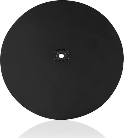Jersvims 2Pcs 8 Inch Acrylic Turntable Platter, Black Turntable Organizer Round Rotating Plate for Kitchen Pantry Cabinet Desk Rack Spice Cake Cookie Decorating