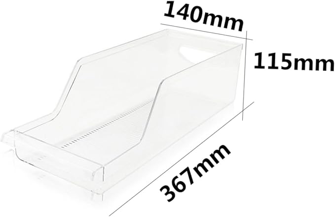 COLLBATH Beverage Can Dispenser Clear Storage Box for Refrigerator and Pantry Organization Stackable Holder for Drinks Safe Food-grade Material Easy Access