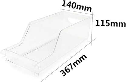 COLLBATH Beverage Can Dispenser Clear Storage Box for Refrigerator and Pantry Organization Stackable Holder for Drinks Safe Food-grade Material Easy Access