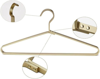 Premium Matte Gold Aluminum Coat Hangers 90 Piece Set, 16.5” Extra Smooth & Durable Metal Shirt Dress Hanger,Aluminum Alloy Hanger,Clothing Support,Clothing Hang