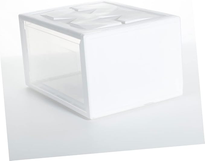 GLEAVI Plastic Shoe Box for Basketball Shoes 36x26x20CM for Home and Closet Organization