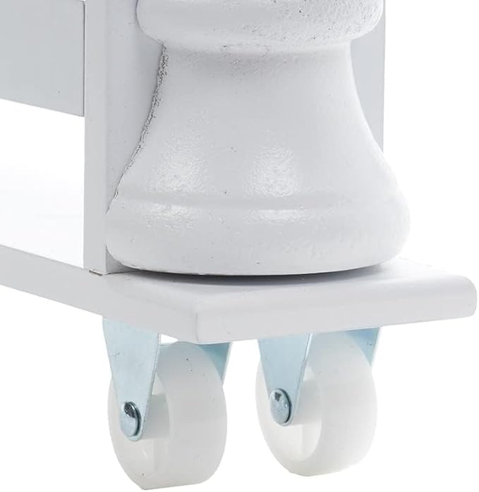 Slim Rolling Can and Spice Racks - White