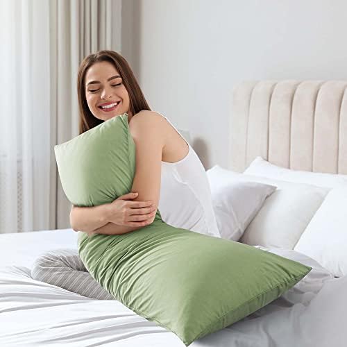 WhatsBedding Memory Foam Body Pillow with Cover, Long Bed Pillow for Adults - Image 5