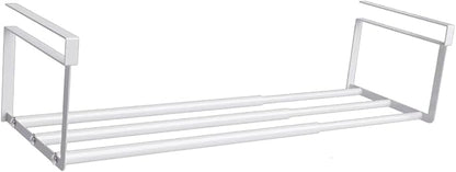 Hanging Shelf for Shoes and Books, Metal Under Cabinet, White
