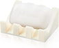 Cunhill 1 Piece Silicone Soap Dish Self Draining Soap Dish Shower Waterfall Bar Soap Holder Tray with Drain Soap Saver for Kitchen Bathroom Accessories (Cream White)