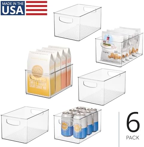 iDesign Stackable Clear Plastic Bin, 6-Pack - Image 2