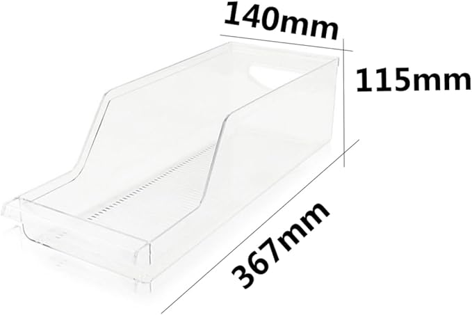 Zerodeko Beverage Storage Rack Organizer for Refrigerator – Beverage Can Dispenser Removable Divider Plastic for Pantry and Kitchen 6-Can Capacity