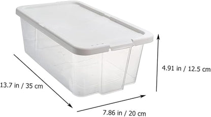 Stackable Shoe Storage Boxes with Lid Plastic Shoe Organizer Case for Household and Closet 2pcs Set