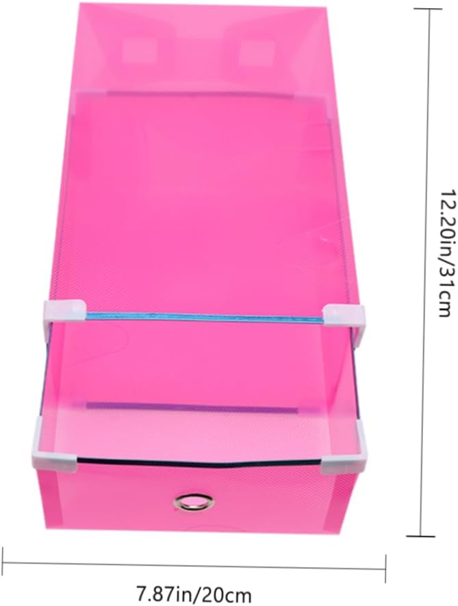 Amosfun 5pcs Clear Plastic Drawer Shoe Storage Boxes Stackable Design for Women Footwear Pp Material for Organizing Sneakers and Sandals Space-saving