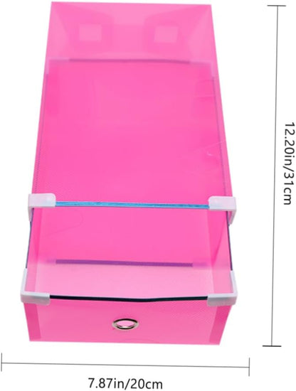 Amosfun 5pcs Clear Plastic Drawer Shoe Storage Boxes Stackable Design for Women Footwear Pp Material for Organizing Sneakers and Sandals Space-saving