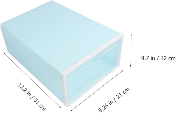 OSALADI 6PCS Thicken Transparent Shoe Boxes with White Frame Stackable Plastic Shoe Containers for Women Storage Organizer for Closet and Entryway