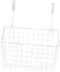 Over Door Hanging Storage Rack White Organizer for Kitchen Bathroom and Office Space Saving Basket for Cabinets Easy to Install Ventilated Design
