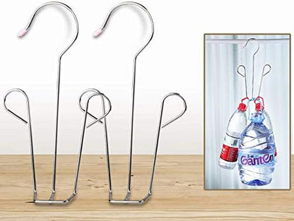Leoyoubei 5 Pack Stainless Steel Shoes Hanger Drying Rack for Dehumidifying Hanging Leather Shoes,Double Hook Design Drying Shelf Storage Organizer,Closet Organizer Storage