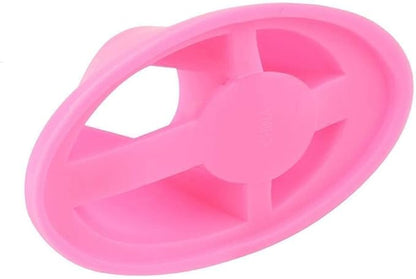 2Pcs Pink Soft Rubber Nail Polish Bottle Holder Display Nail Art Varnish Polish Seat Tool, for Nail Organizer Display Foot and and Nail Care Manicure Tools Supplies, Cosmetic Display Cases