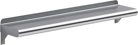 AmGood 6 in. x 30 in. Stainless Steel Wall Shelf | NSF | Metal Shelving | Garage, Laundry, Storage, Utility Room | Restaurant, Commercial Kitchen