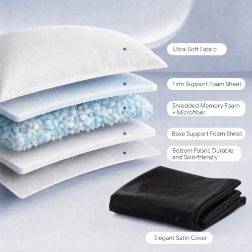 WhatsBedding Memory Foam Body Pillow,Bed Pillow for Adults, 14x36 in - Image 4