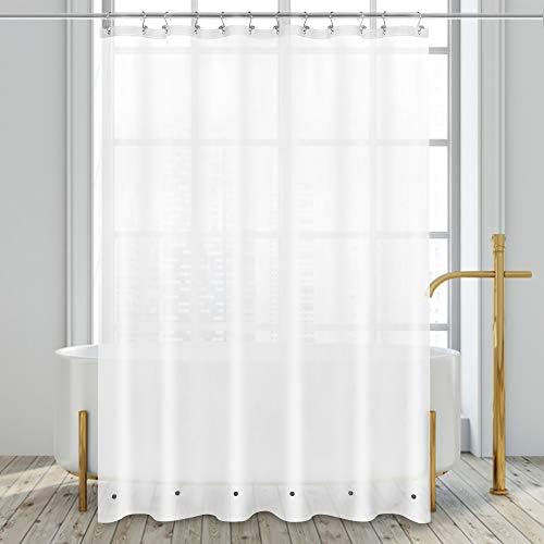 Barossa Design Extra Long Shower Curtain Liner with 6 Magnets - 72" x 84" XL, Waterproof PEVA Shower Liner for Bathroom, PVC Free, Metal Grommets - Frost, 72x84 (Pack of 2) - Image 4