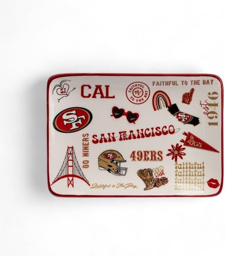 The Memory Company Officially Licensed Team Spirit Trinket Tray, San Francisco 49ers by TheMemoryCompany