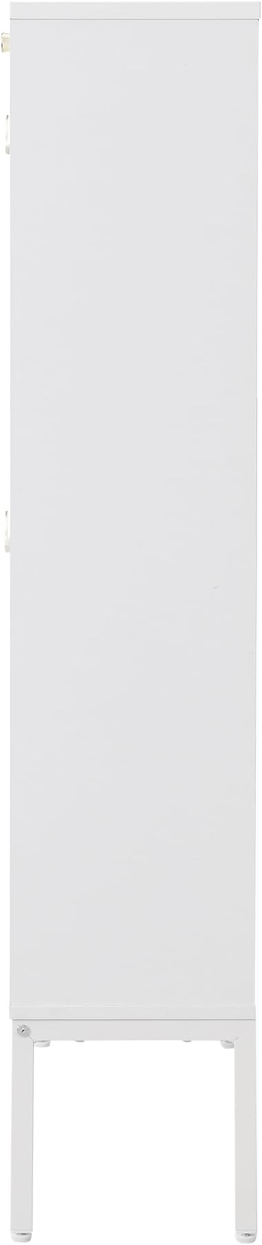 XIAO WEI Shoe Cabinet, Shoe Storage Organizer Cabinet with 2 Flip Half Moon Line Doors, Freestanding Shoe Rack with Adjustable Shelf for Entryway（White