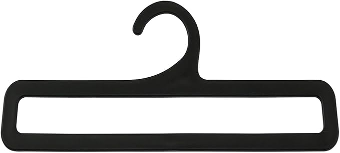 10PCS Plastic Scarf Hanger 17cm for Scarves Belts Towels Tie Rings Multifunctional Clothes Hangers Wardrobe Storage Racks Suitable for Storing Scarves Belts Ties Shawls Black