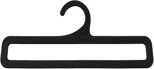 10PCS Plastic Scarf Hanger 17cm for Scarves Belts Towels Tie Rings Multifunctional Clothes Hangers Wardrobe Storage Racks Suitable for Storing Scarves Belts Ties Shawls Black