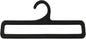 10PCS Plastic Scarf Hanger 17cm for Scarves Belts Towels Tie Rings Multifunctional Clothes Hangers Wardrobe Storage Racks Suitable for Storing Scarves Belts Ties Shawls Black