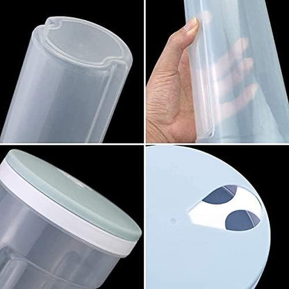 2 Pcs 2L Tall Clear Spaghetti Pasta Storage Container with Adjustable Lid,Multi- Plastic Kitchen Food Storage Jar, Blue,Green