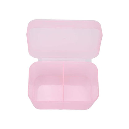 Dioche 2 Grids Nail Storage Box Nail Polish Remover Pad Storage Container Cosmetic Storage Box Organizer Holder Cotton Film Box for Nail Tools, Cosmetics And Crafts Storage Boxes()