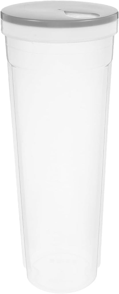 Vertical Noodle Jar with Rotating Lid Food Storage Container for Spaghetti Grains Cereal Nuts Beans Kitchen Organization 11.22 X 4.13 X 3.34 Inches