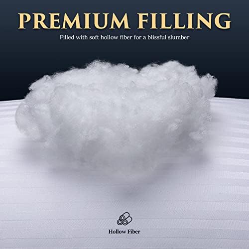 COZSINOOR Bed Pillows for Sleeping Queen Size - Breathable Hotel Quality Set of 2 - Down Alternative Microfiber Filled for Back, Stomach, Side Sleepers, Cooling & Skin-Friendly - Image 4