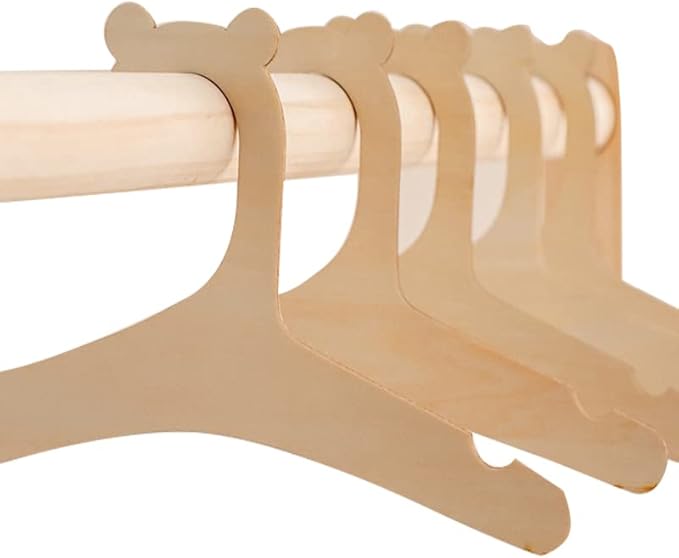 Newborn Hangers for Baby Clothes,Baby Children Wooden Hangers for Clothes Hangers - 30 Pcs Set (9 inches)