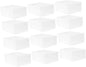 Shoe Organizer Box 12 Pack Stackable Sneaker Boxes Plastic Storage Bin Transparent for Shoes Closet Home
