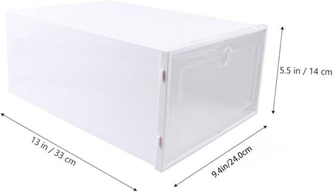 6pcs Stackable Shoe Storage Boxes Drawer-type Organizer for Shoes Sneaker Containers