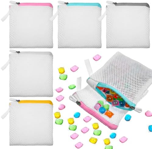5 Pcs Small Mesh Laundry Bag Mini Lingerie Bags 5.5 x 4.7 Inch for Washing Delicates With Zipper for Socks, Bra, Underwear, Travel Clothing Storage by Unknown