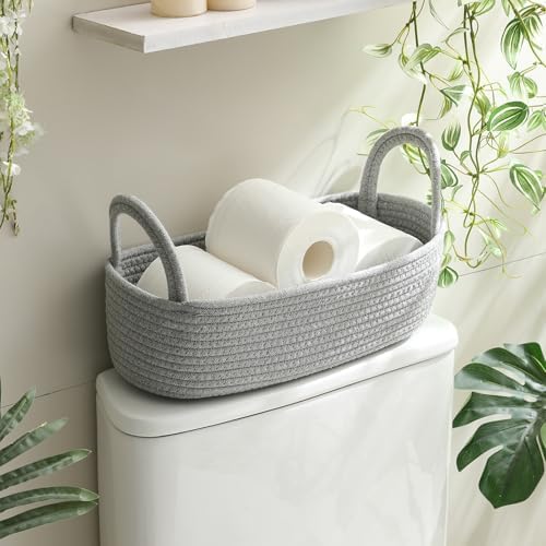Toilet Paper Basket for Back of Toilet Bathroom by YMhoart
