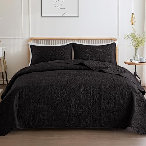 Whale Flotilla Twin Quilt Bedding Set Vintage Damask Reversible Bedspread by WHALEFLOTILLA