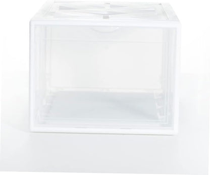 GLEAVI Plastic Shoe Box for Basketball Shoes 36x26x20CM for Home and Closet Organization