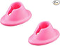 2Pcs Pink Premium Soft Rubber Nail Polish Bottle Holder Display Nail Art Varnish Polish Seat Tool Anti-spill Bottle Stand for Nail Organizer Display for Wife Girlfriend Nail Care Manicure Tools