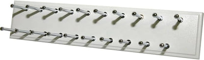 Easy Track Ra1200 Sliding Tie Rack, 20 Hook, White