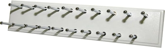 Easy Track Ra1200 Sliding Tie Rack, 20 Hook, White
