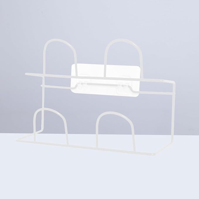 DOITOOL Shoe Rack, Double- Layer Shoes Rack Wall Mount Slippers Hanging Shelf Slipper Storage Organizer (White)