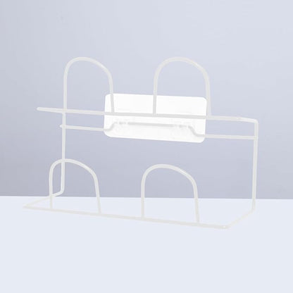 DOITOOL Shoe Rack, Double- Layer Shoes Rack Wall Mount Slippers Hanging Shelf Slipper Storage Organizer (White)